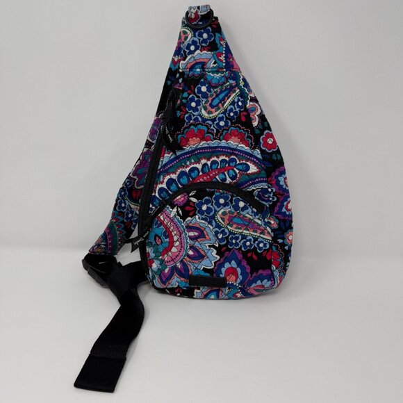 Vera Bradley Essential Small Sling Backpack Bag Haymarket Paisley Colorful NWOT - Picture 3 of 16